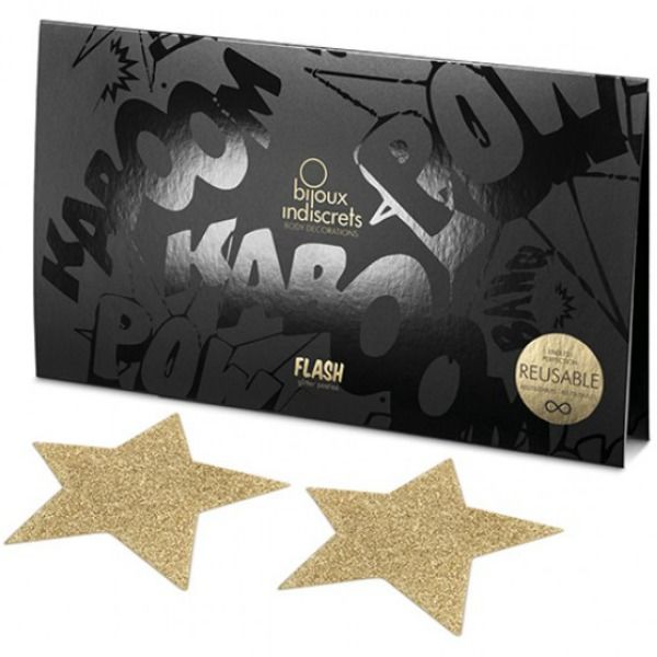 BIJOUX Gold or Black Star Nipple Covers