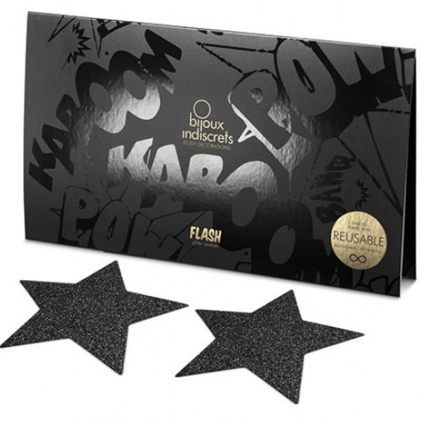 BIJOUX Gold or Black Star Nipple Covers