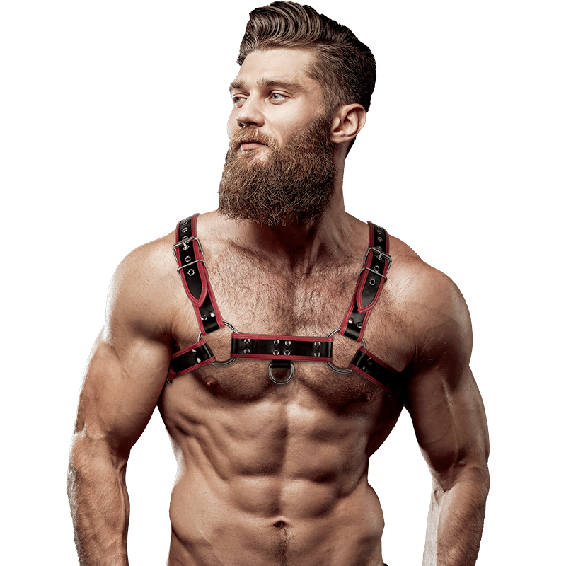 FETISH SUBMISSIVE ATTITUDE Harness Black/Red