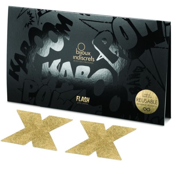 BIJOUX Nipple Covers Cross Gold or Black