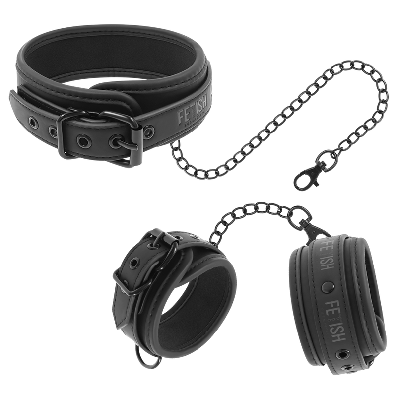 FETISH SUBMISSIVE Collar with Handcuffs