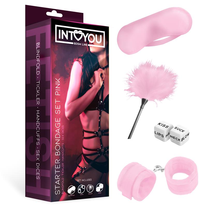 INTOYOU Set Dados, Pluma, Antifaz y Esposas