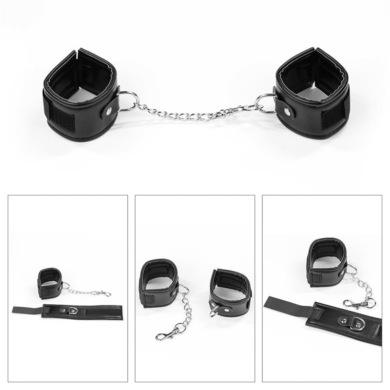 LOVETOY KIT Bondage Mask Gag, Feather and Handcuffs 